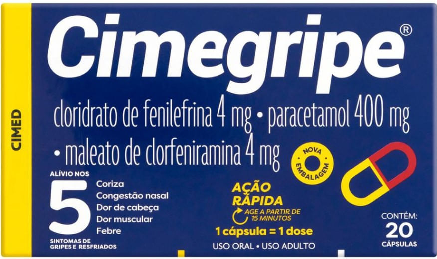 CIMEGRIPE CX 10 CAPS CIMED