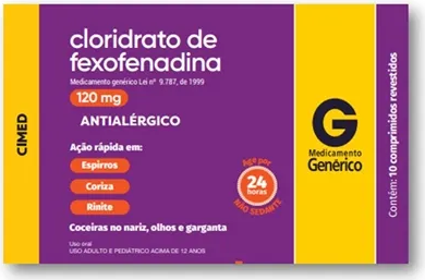 FEXOFENADINA 120MG CX 10 COMP CIMED