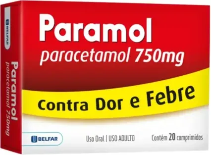 PARACETAMOL 500MG CX 20 COMP  - PARAMOL -  BELFAR
