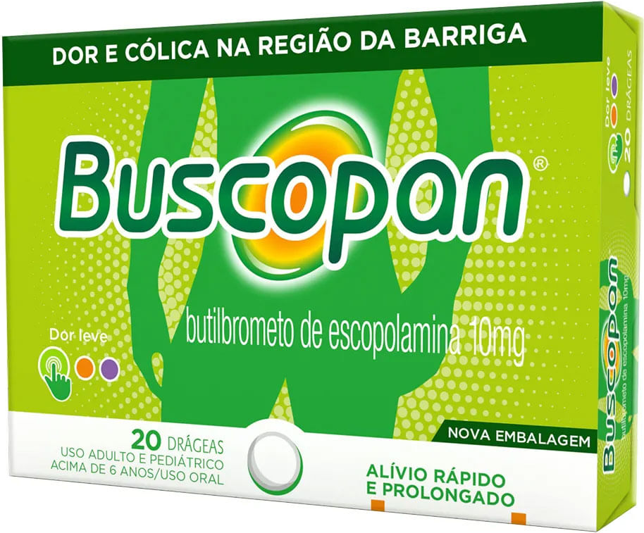 BUSCOPAN DRAG 10MG CX 20 COMP COSMED