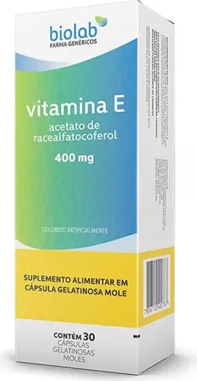 VITAMINA E 400MG CX 30 CAPS BIOLAB