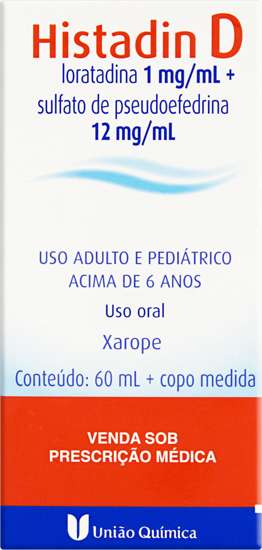 LORATADINA+ PSEUDO 60ML - HISTADIN D - UNIAO QUIMICA