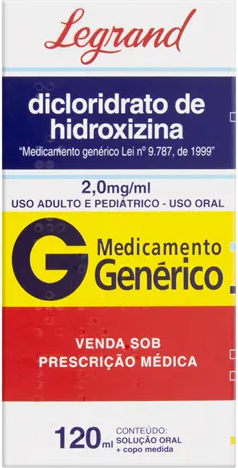HIDROXIZINA 2MG 120ML LEGRAND