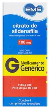 SIDELNAFILA 100MG CX 04 COMP EMS