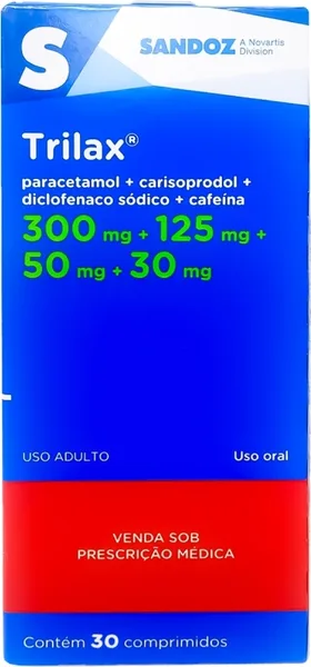 TRILAX 300+125+50+30MG CX 30 COMP SANDOZ