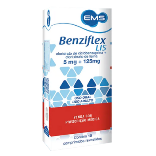 BENZIFLEX LIS 125+5MG CX 15 COMP EMS MARCAS
