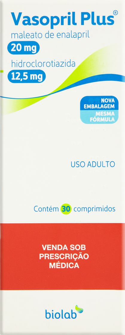 VASOPRIL PLUS 20+12,5MG CX 30 COMP BIOLAB