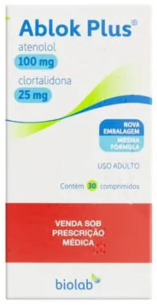 ABLOK PLUS 100+25MG CX 30 COMP BIOLAB