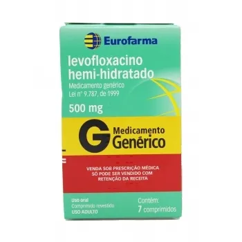 LEVOFLOXACINO 500MG CX 7 COMP EUROFARMA