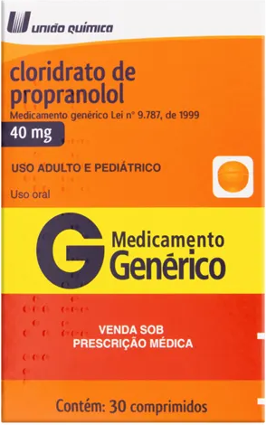 PROPRANOLOL 40MG CX 30 COMP UNIAO QUIMICA