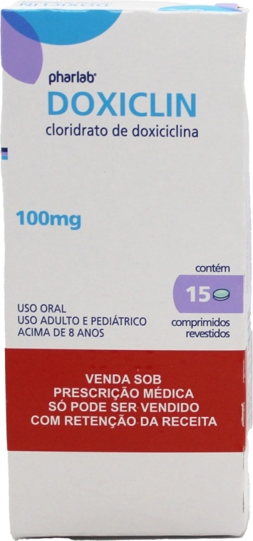 DOXICLIN 100MG CX 15 com PHARLAB