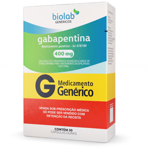 GABAPENTINA 400MG CX 30 CAPS BIOLAB