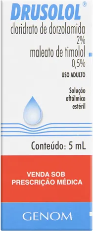DRUSOLOL 2+0,5PCC SOL OFT 5ML UNIAO QUIMICA