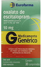 ESCITALOPRAM 10MG CX 30 COMP EUROFARMA