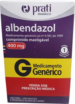 ALBENDAZOL 400MG CX 03 COMP MAST PRATI