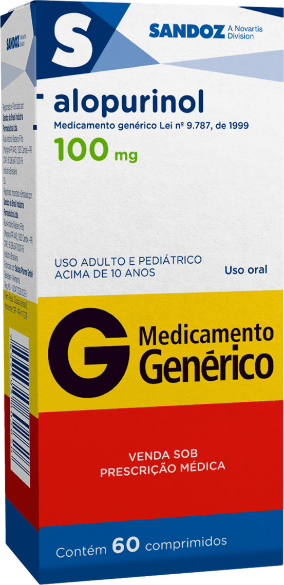 ALOPURINOL 100MG CX 60 COMP SANDOZ