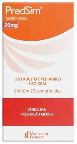 PREDSIM 20 MG 20 MANTECORP/FARMASA