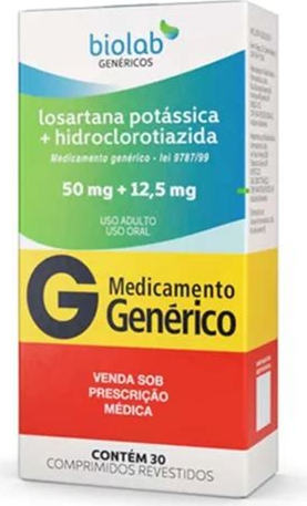 LOSARTANA+HIDRO 12,5MG CX 30 COMP BIOLAB