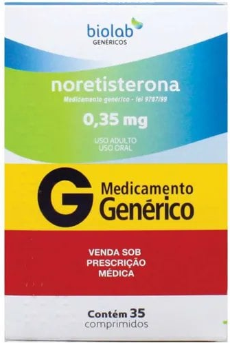 NORETISTERONA 0,35MG CX 35 COMP BIOLAB