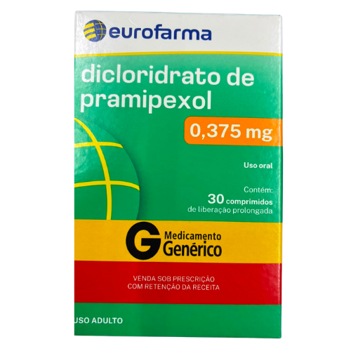 PRAMIPEXOL 0,375MG CX 30  L EUROFARMA