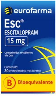 ESCITALOPRAM 15MG CX 30 COMP EUROFARMA
