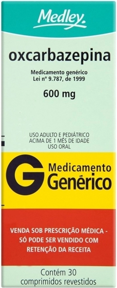 OXCARBAZEPINA 600 MG CX 60 MEDLEY