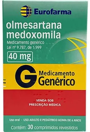 OLMESARTANA 40MG CX 30 COMP EUROFARMA