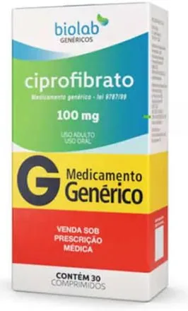 CIPROFIBRATO 100MG CX 60 COMP BIOLAB