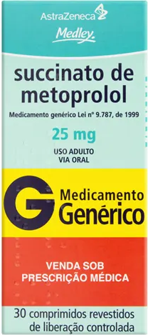 METOPROLOL 25MG CX 30 COMP L MEDLEY