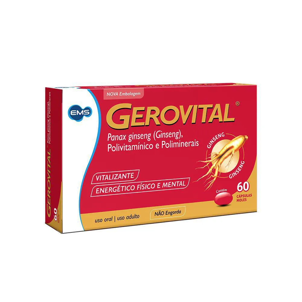 GEROVITAL 60 CAPS GEL POLIV E POLIMINERAL EMS