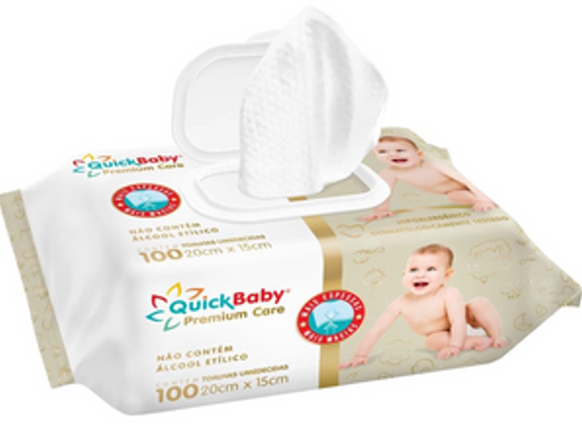TOALHA UMED QUICK BABY PREMIUM CARE 100UN