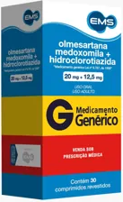 OLMESARTANA+HIDRO 20MG+12,5MG CX 30 COMP EMS