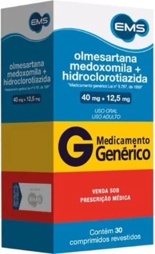 OLESARTANA+HIDRO 40MG+12,5MG CX 30 COMP EMS
