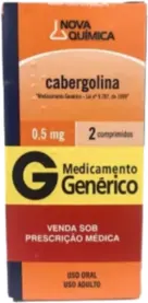 CABERGOLINA 0,5 MG CX 2 COMP NOVA QUIMICA