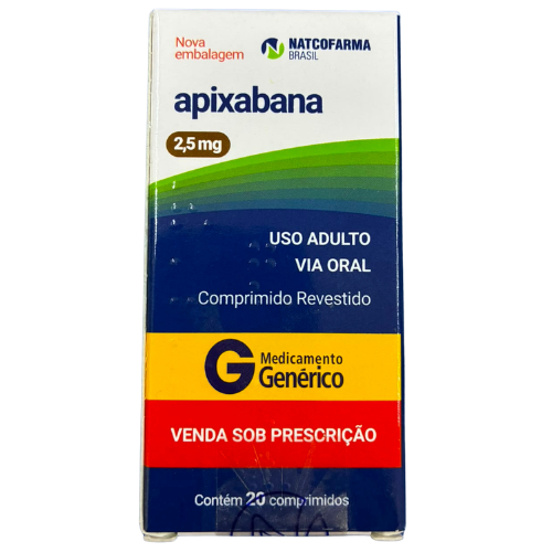 APIXABANA 2,5MG CX 20 COMP NATCOFARMA