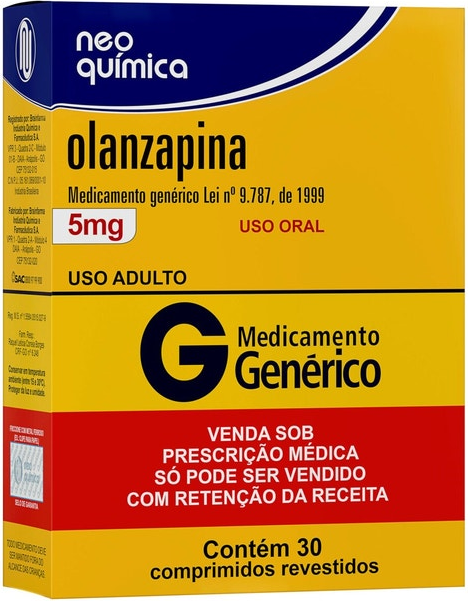 OLANZAPINA 5MG CX 30 COMP NEO QUIMICA