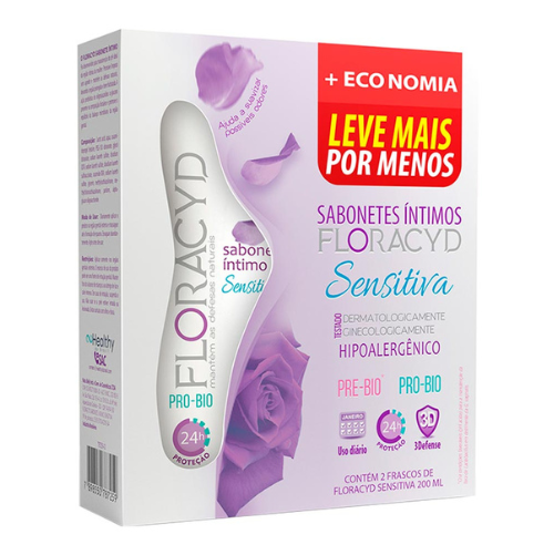 KIT FLORACYD SAB INTIM SENSITIVA MULHER MADURA 200ML  - 2UN -
