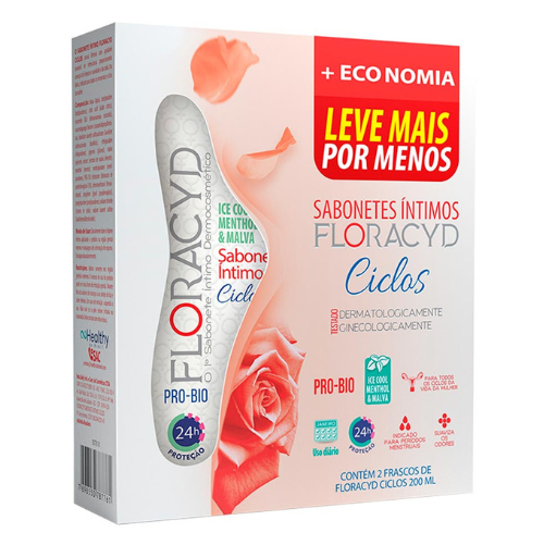 KIT FLORACYD SAB INTIM FEMME 200ML  - 2UN -