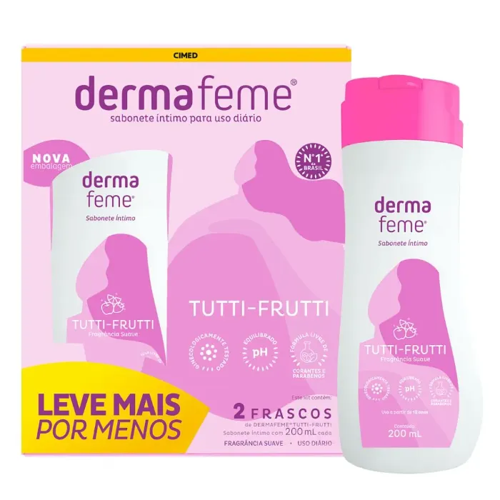 KIT DERMAFEME SAB INTIMO TEEN 2UN 200ML