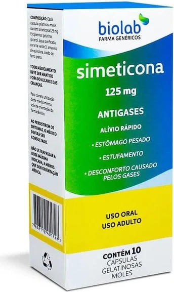SIMETICONA 125MG CX 15 CAPS BIOLAB