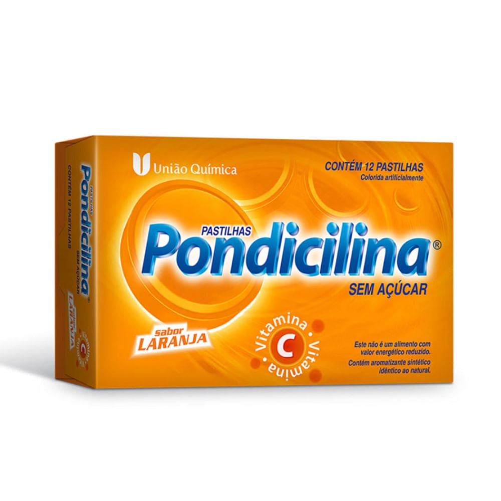 PONDICILINA CX 12 PAST LARANJA+ VIT C UNIAO QUIMICA
