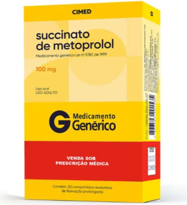 METOPROLOL 100MG CX 30 COMP CIMED