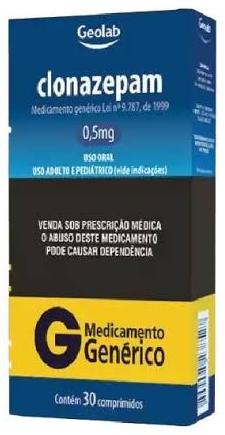 CLONAZEPAM 0,5MG CX 30 COMP GEOLAB