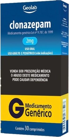 CLONAZEPAM 2MG CX 30 COMP GEOLAB