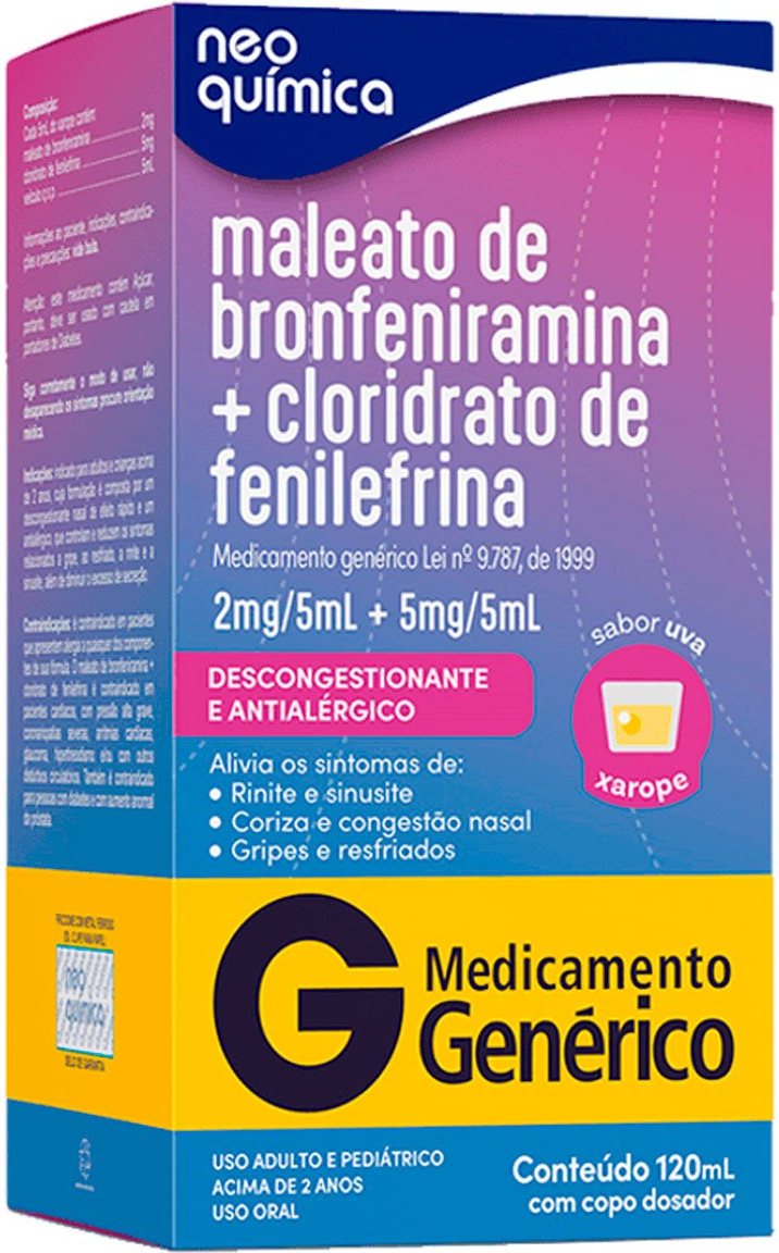 BRONFENIRAMINA+ FENILEFRINA XPE 120ML NEO QUIMICA