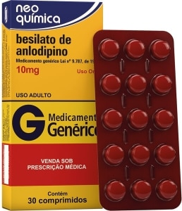 ANLODIPINO 10MG CX 30 COMP NEO QUIMICA