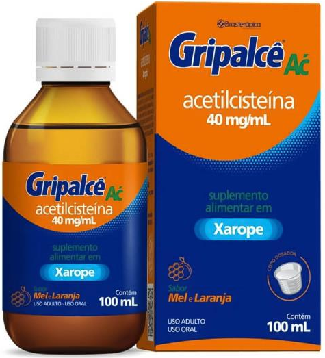 ACETILCISTEINA 40MG XPE 120ML  - GRIPALCE - 100ML BRASTERAPICA