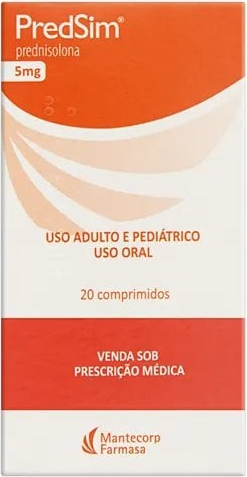 PREDSIM 5MG CX 20 COMP MANTECORP/FARMASA