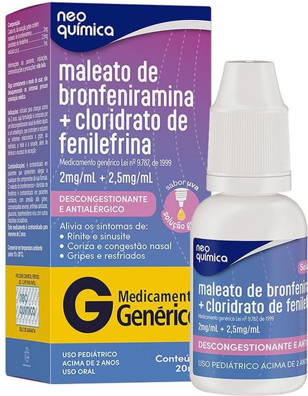BRONFENIRAMINA+ FENILEFRINA GTS 20ML NEO QUIMICA