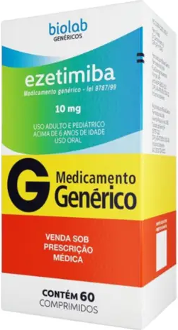 EZETIMIBA  10MG CX 60COMP BIOLAB